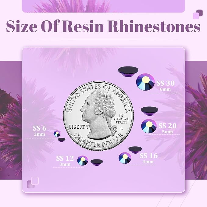 8000PCS 3mm Resin Jelly Rhinestones in Bulk, Bedazzling Flatback Crystals - Image 3