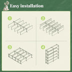 Huuger 5 Tier Bookshelf, Display Bookshelf - Image 9