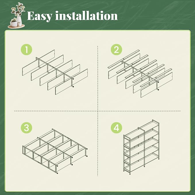 Huuger 5 Tier Bookshelf, Display Bookshelf - Image 9