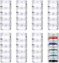 Hipiwe 8 Sets 5 Layers Clear Plastic Round Storage Jars Jewelry Bead Storage by Hipiwe
