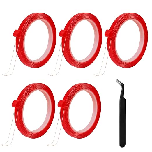 5 Rolls Double Sided Tape Nail Tape by GUXACU