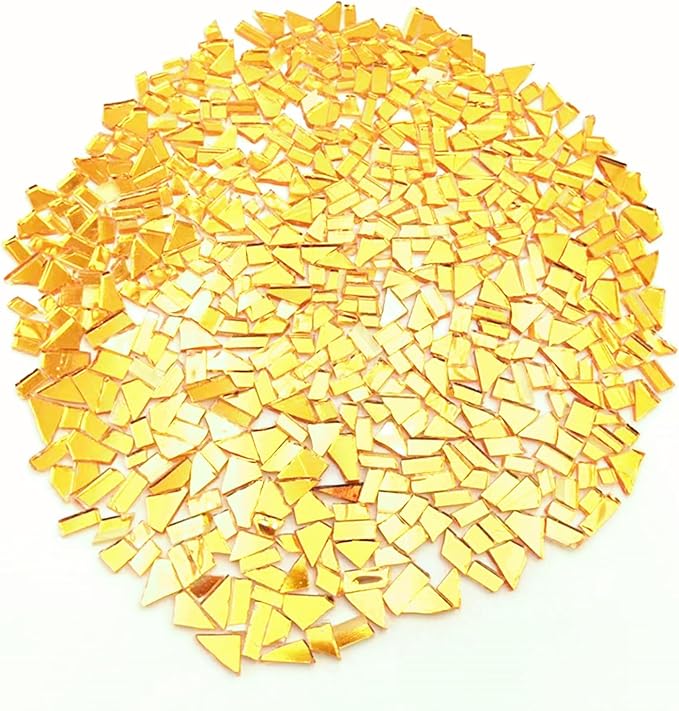 1.1lb Irregular Crystal Mosaic Tiles, Small Mosaic Tile DIY Hobbies Children by BTMIEY
