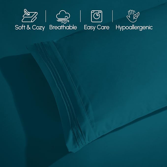 Elegant Comfort Luxurious 1500 Premium Hotel Quality Microfiber 4-Piece Sheet - Image 8