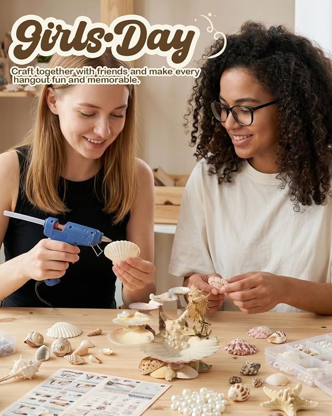 DualCozy Seashell Jewelry Stand Making Kit, Jewelry Holder Making Kit | Real - Image 6