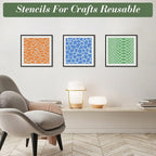 Texture Stencils for Crafts Reusable 9Pcs Stencils | DIY Art Painting Stencil - Image 2