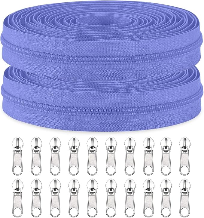 Sawoake #3 Nylon Coil Zippers by The Yard Bulk 10 Yards by Zipper