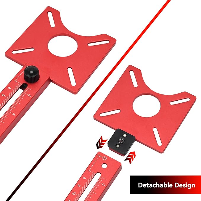 4 in 1 Router Milling Groove Bracket, Aluminum Alloy Router Circle Cutting Jig - Image 5