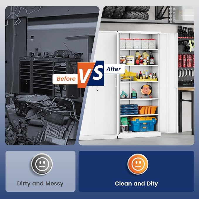 Yizosh Metal Garage Storage Cabinet - Image 9