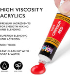 Acrylic Paint Set Canvas Art Paints 24 Colors Perfect Paint Finish - Image 2