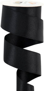 HUIHUANG Black Satin Wired Ribbon 1-1/2 inch Double-Faced Satin Wire Edge Ribbon - Image 7