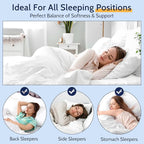 ROUMEA Pillows Standard Size Set of 4, Gusseted Bed Pillows 4 Pack, Luxury - Image 4