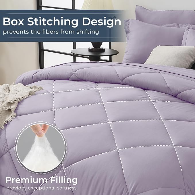 HEVUMYI Purple Twin-XL Comforter Set - Image 5