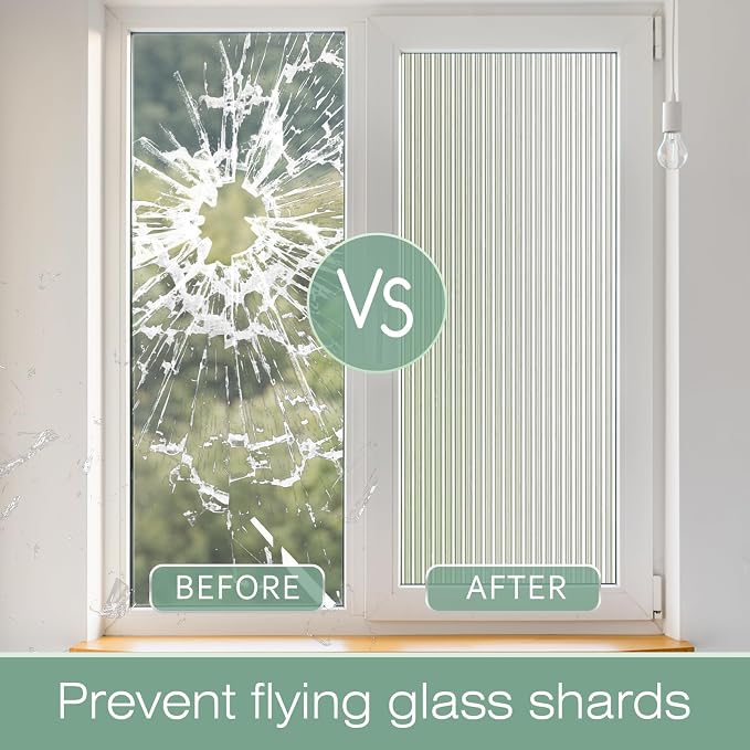 STATINT Reeded Glass Window Privacy Film 3D Decorative Frosted Non Adhesive UV - Image 6
