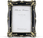 Cuspin Vintage 5x7 Picture Frame Black and Gold, Ornate Resin Photo Frame - Image 7