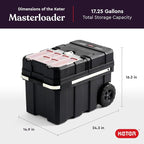 Keter Masterloader Resin Rolling Tool Box - Image 3