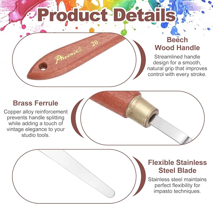 MECCANIXITY Pack of 2 Palette Knife No.20, 7.5" Long - Image 3