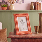 1 Pack 5 x 7 Picture Frame, Wood Beaded Boho Photo Frame, Vintage Photo Display - Image 3