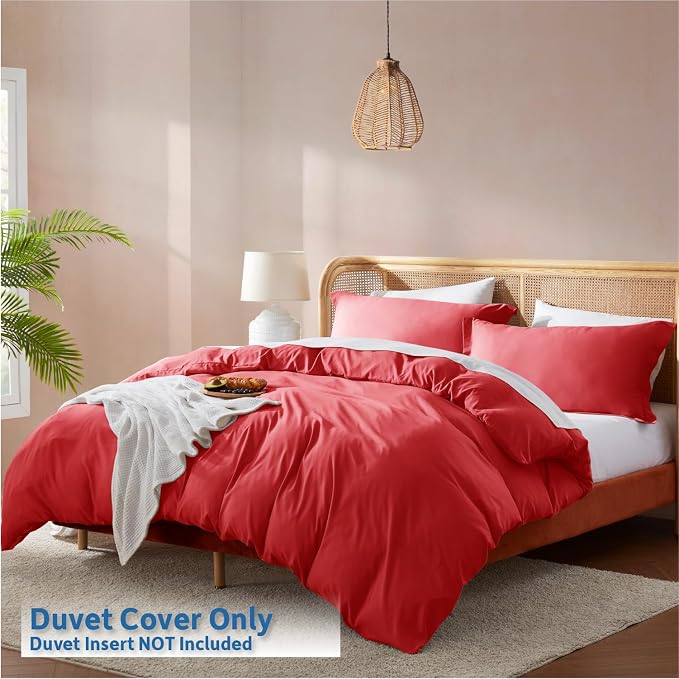 Nestl Red Duvet Cover King Size - Image 2