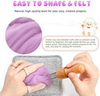 3.53oz Wool Roving: Needle Felting Wool White Roving Wool Felting Supplies Pure - Image 3