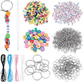 CRAFTYMELODY 606Pcs DIY Keychain Making Crafts Kits Beaded Keychain Making Kit by CRAFTYMELODY