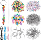 CRAFTYMELODY 606Pcs DIY Keychain Making Crafts Kits Beaded Keychain Making Kit by CRAFTYMELODY