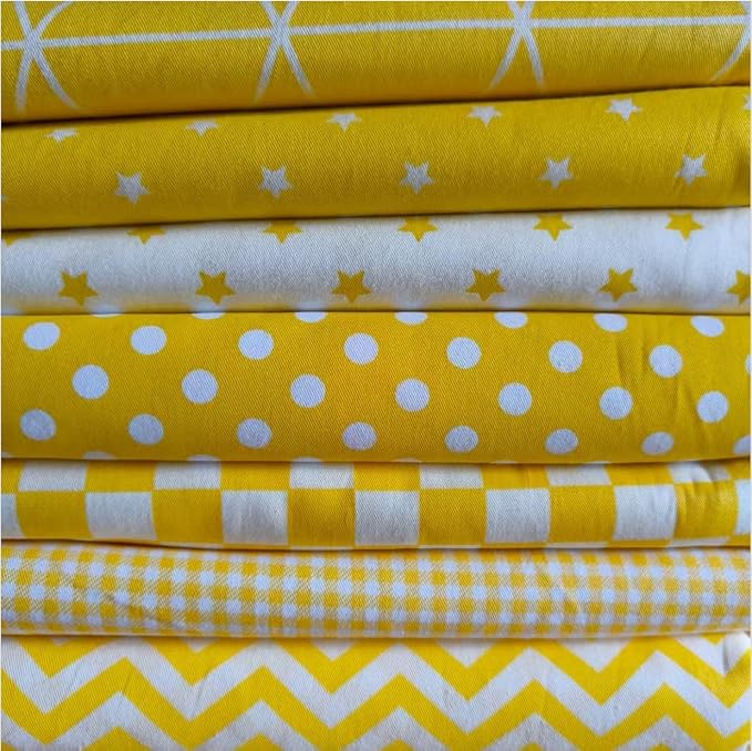 7PCS 18" x 22" Quilting Fat Quarters Fabric Bundles, by Unknown