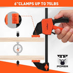 HORUSDY 8-Pack Bar Clamp Set, Spring Clamp - Image 3