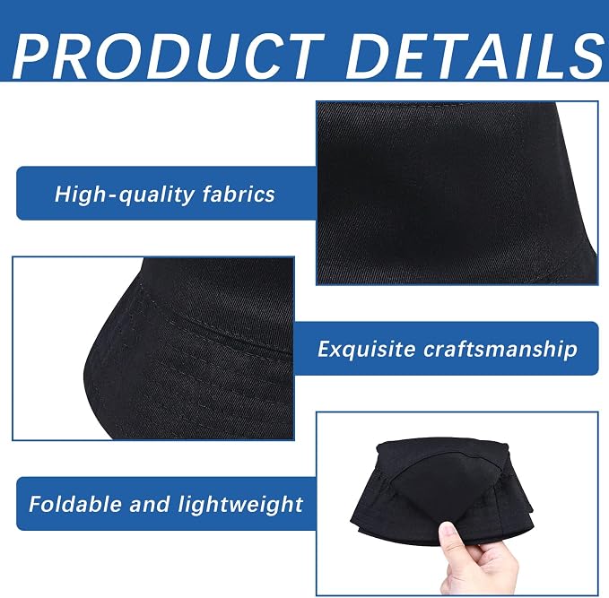 Bucket Hats Bulk Solid Color DIY Blank Hat Bucket Hats - Image 3