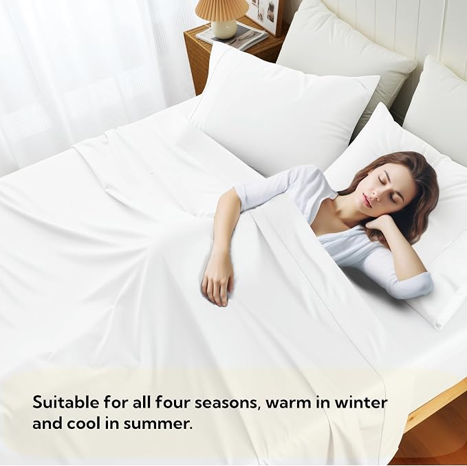 Cotton Flat Sheets Only, 600 TC 100% Cotton Flat Sheet Top Sheet Only, Cal King - Image 7