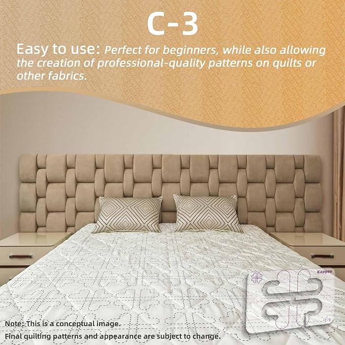 3Pcs Free Motion Quilting Templates - Image 5