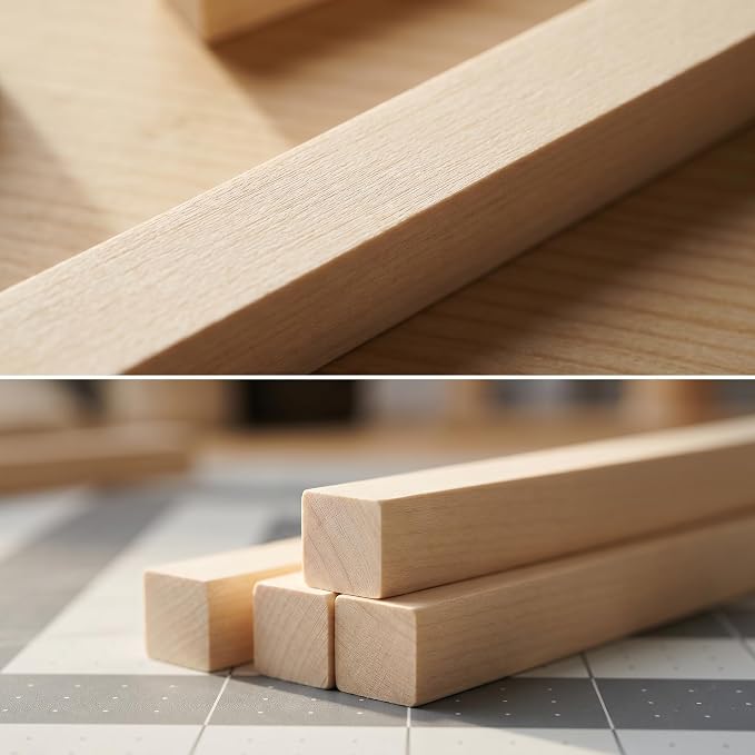 Balsa Wood Strips 80 Pcs, 1/4 x 1/4 x 12 Inch, Unfinished Soft Wood Sticks - Image 4