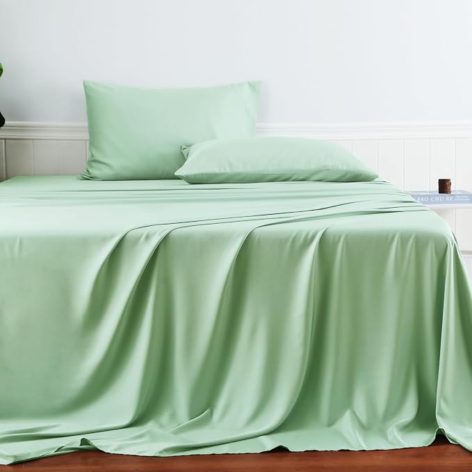Bamboo Viscose Flat Sheets Only, Sateen Weave Calking Size Flat Sheet Only - Image 2