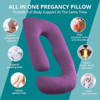 Sasttie Pregnancy Pillows for Sleeping, U Shaped Cooling Full Body Pillow - Image 6