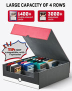 ZLCA Card Storage Box Holds 3200+, Deck Storage Case - Image 6
