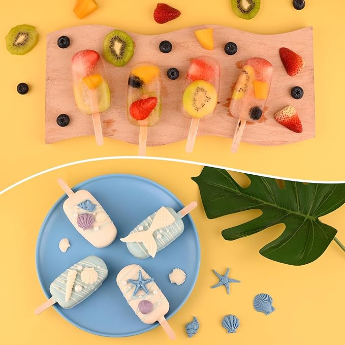 Sakolla 2 Pack 4 Cavity Popsicle Silicone Molds - Image 4
