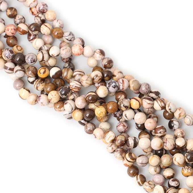 45PCS 8mm Natural Australian Zebra Gemstone Round Loose Beads Crystal Energy - Image 4