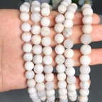 4mm Matte White Quartz Bead, 15-Inch Matte Round Loose Stone Beads - Image 8