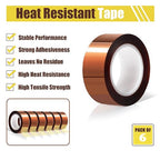 MEBMIK 6 Rolls 20mm x16m Heat Tape High Temperature Heat Resistant Tape Heat - Image 3