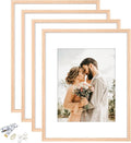 11x14 Picture Frame, Solid Oak Wood Frame 8x10 by ATOBART