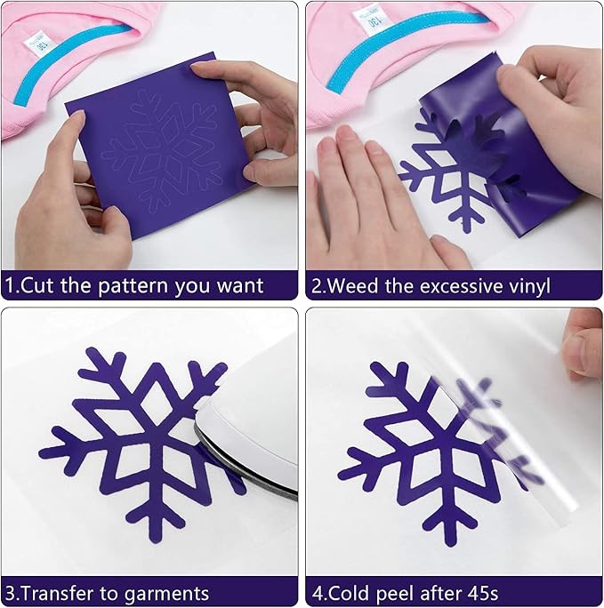 HTVRONT Heat Transfer Vinyl Purple HTV Rolls, HTV Vinyl - Image 6