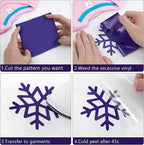 HTVRONT Heat Transfer Vinyl Purple HTV Rolls, HTV Vinyl - Image 6