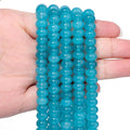 Songxi 5x8mm Natural Lake Blue Chalcedony Stone Rondelle Beads, Gemstone by SongXi