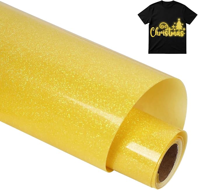 guangyintong Heat Transfer Vinyl Glow Glitter HTV Rolls, Glitter HTV Vinyl by guangyintong