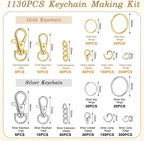 BESARME 1130PCS Keychain Making Kit Jump Rings - Image 2