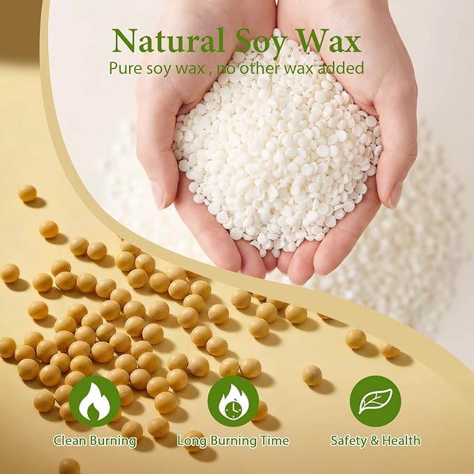 SAEUYVB Soy Wax for Candle Making, 10 lbs Natural Soy Wax Pellets - Image 2