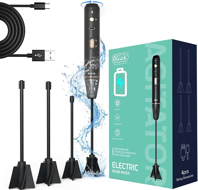 Upgraded Resin Mixer, Handheld Rechargeable Mixer by BGick