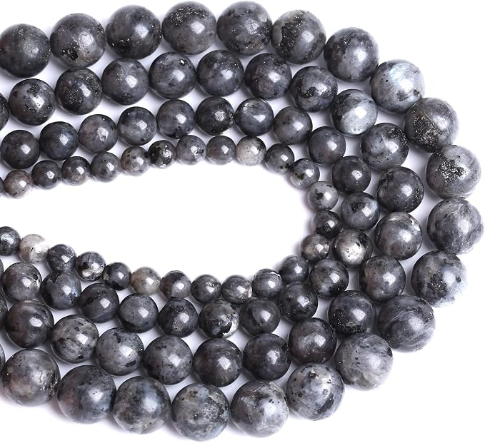 6mm 61pcs Natural Black Labradorite Stone Beads Round Larvikite Beads - Image 3