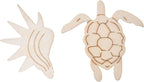 80PCS Unfinished Wood Ocean Animal Cutouts - Image 7