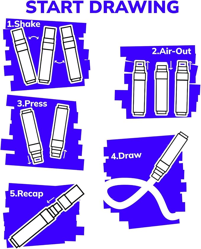JusArt 14 Colors Jumbo Markers for Quick Bold Poster Banner Sign Lettering and - Image 9
