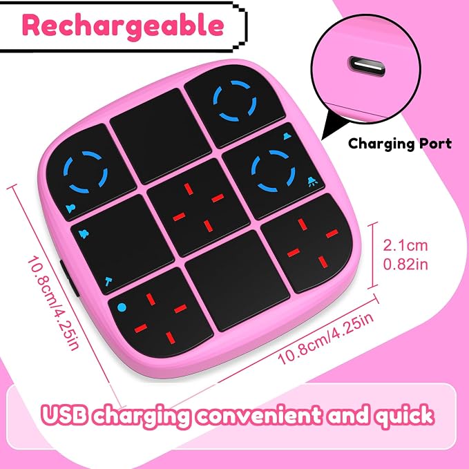 KOQQQ Rechargeable Tic-Tac-Toe Bolt Game, Upgraded 4-in-1 Handheld Puzzle - Image 3